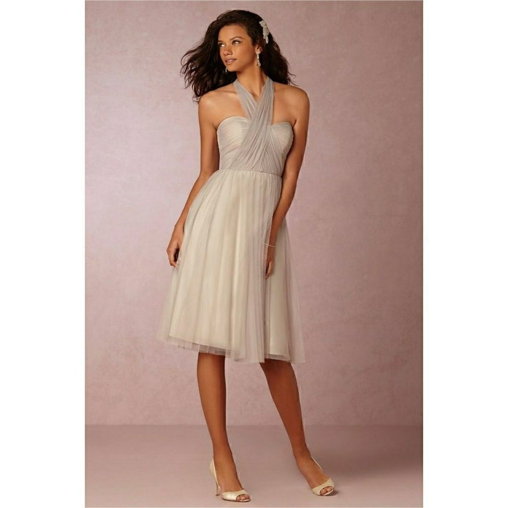 Jenny Yoo Alpine Gray Tulle Bhldn Dress 18 Grey Bridal Wedding